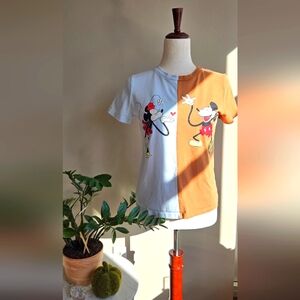 Zara x Disney Mickey Mouse Tee - Two-Tone Color Block